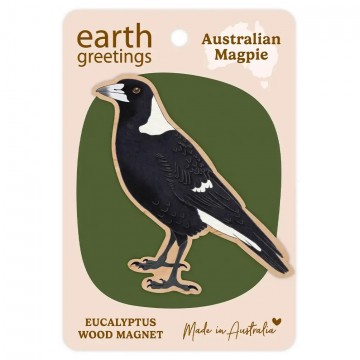 Wooden Magnet | Australian Magpie